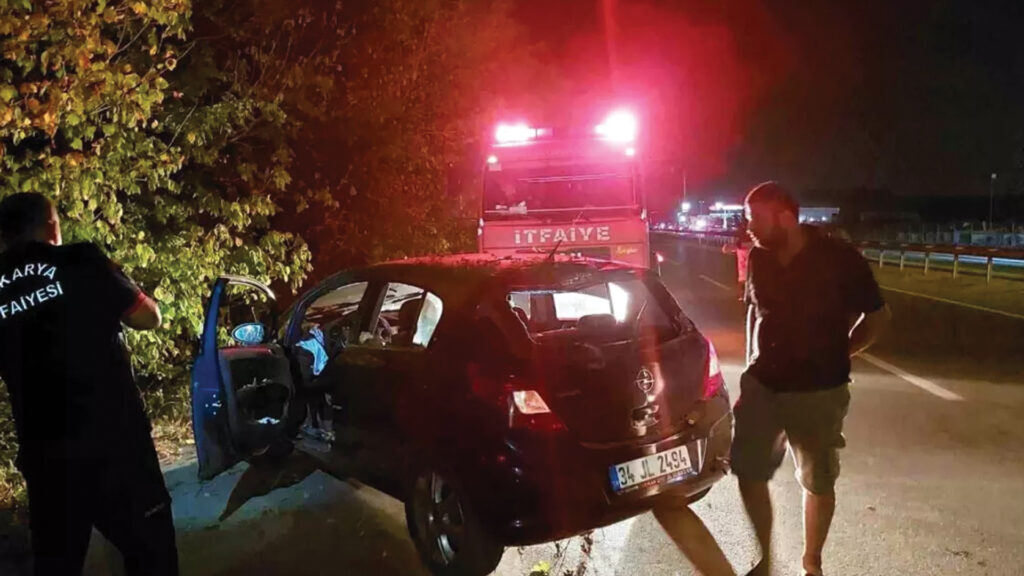 Sakarya’da Otomobil Şarampole Devrildi: Anne ve İki Çocuğu Yaralandı