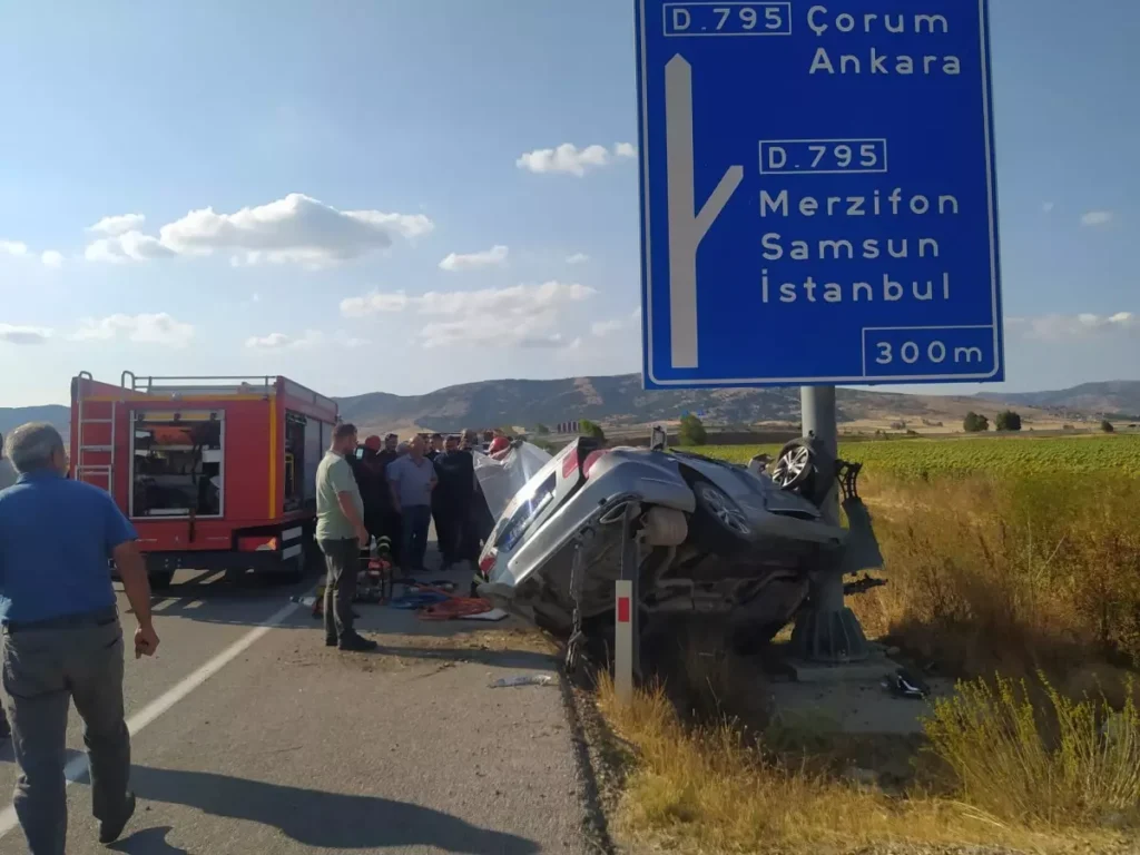 Çorum’da Trafik Kazası: 4 Kişi Yaralandı