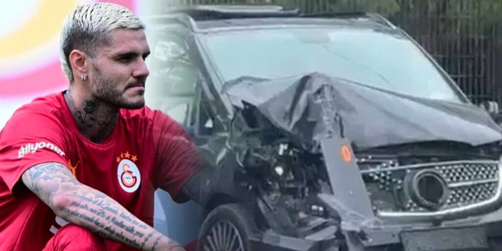 Mauro Icardi’nin Aracı Kaza Yaptı