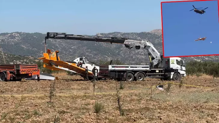 Muğla’da kaza kırıma uğrayan yangın söndürme uçağı Ankara’ya götürüldü