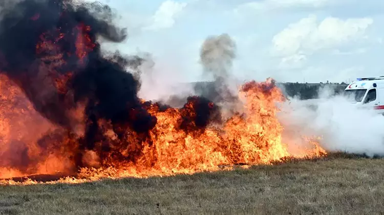 Çorlu Havalimanı’nda Yangın Tatbikatı