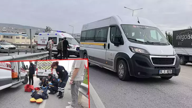 Servis minibüsü yayaya çarptı: 1 ağır yaralı