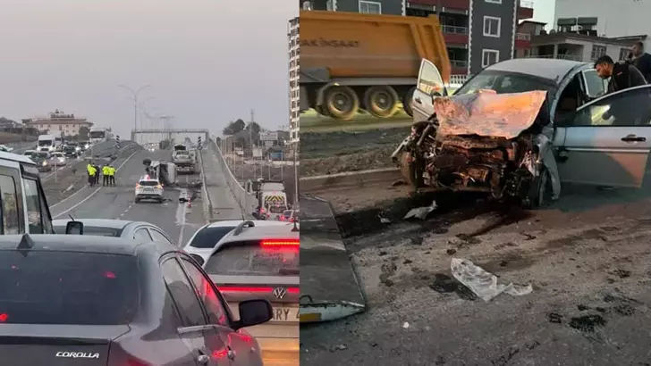 Hatay’da minibüs ile otomobil çarpıştı: 11 yaralı