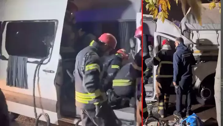 İşçileri Taşıyan Minibüs TIR’a Arkadan Çarptı: 9 Yaralı