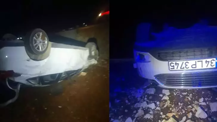 Mardin’de Otomobil Takla Attı: 7 Kişi Yaralandı
