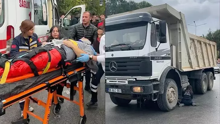 Efeler’de Kamyonun Altında Kalan Motosiklet Sürücüsü Ağır Yaralandı
