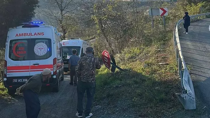 Ordu’da Otomobil Fındık Bahçesine Uçtu: Anne ve Kızı Yaralandı