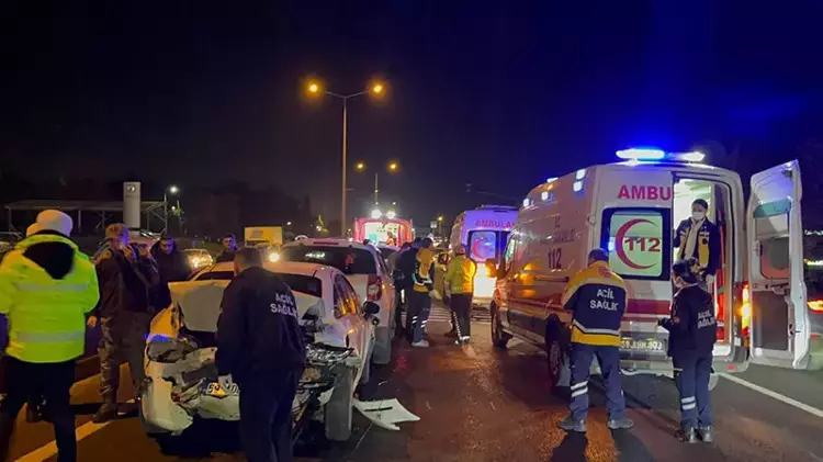 Tekirdağ’da 5 Araçlı Zincirleme Kaza: 5 Yaralı