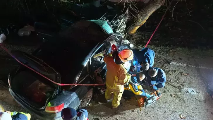 Bursa’da otomobil ağaca çarptı: 2 ölü, 2 yaralı