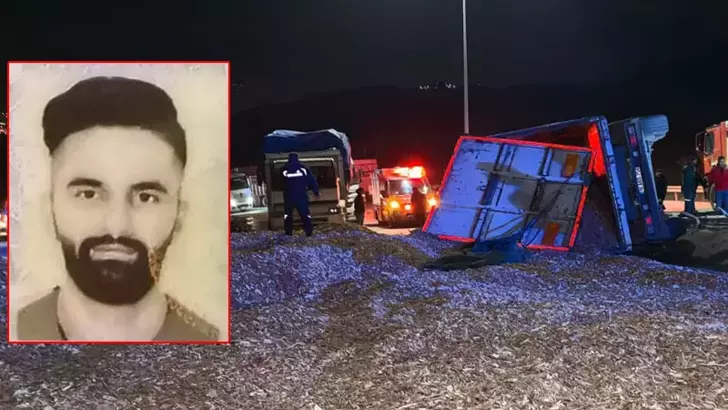 Bursa’da Talaş Yüklü TIR Devrildi: 1 Kişi Hayatını Kaybetti