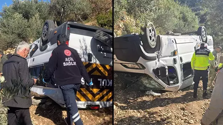 Hatay’da Öğrenci Servisi Şarampole Yuvarlandı: 6 Yaralı