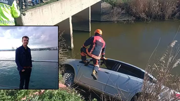 Su Kanalına Uçan Otomobilin Sürücüsü Hayatını Kaybetti