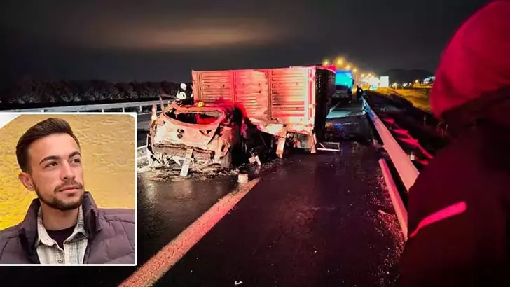 TIR’a Arkadan Çarpan Otomobilin Sürücüsü Hayatını Kaybetti