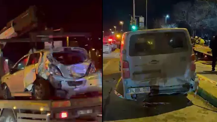 Kartal’da Takla Atan Otomobilde 2 Kişi Yaralandı
