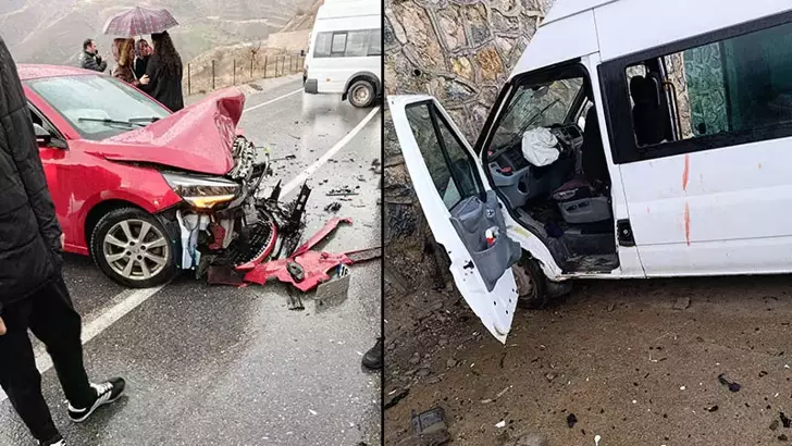 Siirt’te Öğrenci Servisi ile Otomobil Çarpıştı: 6 Yaralı