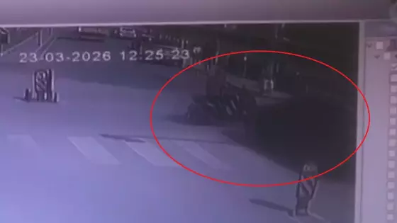 Amasya’da Korkutan Kaza: Motosiklet Sürücüsü Metrelerce Sürüklendi