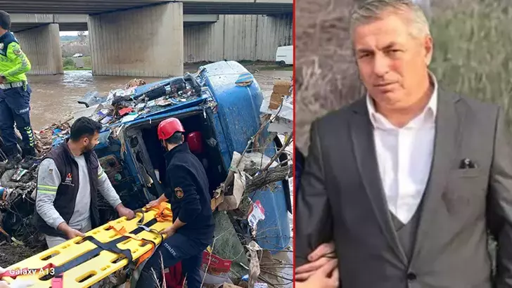Osmaniye’de çaya uçan TIR’ın sürücüsü hayatını kaybetti