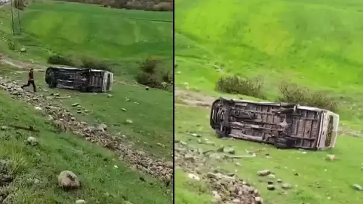 Şırnak'ta Korkutan Kaza: Öğrenci Servisi Şarampole Devrildi, 5 Yaralı