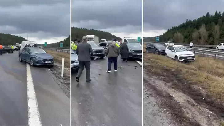 Anadolu Otoyolu’nda Zincirleme Facia: 10 Araç Birbirine Girdi