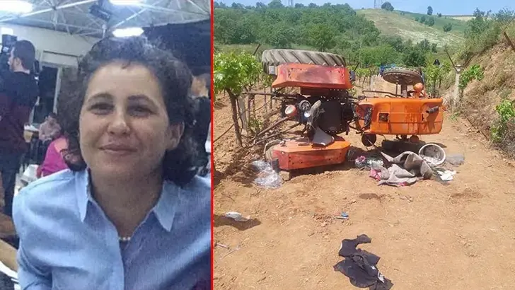 Manisa'da Acı Kaza: Şarampole Yuvarlanan Traktörde Eşini Kaybetti