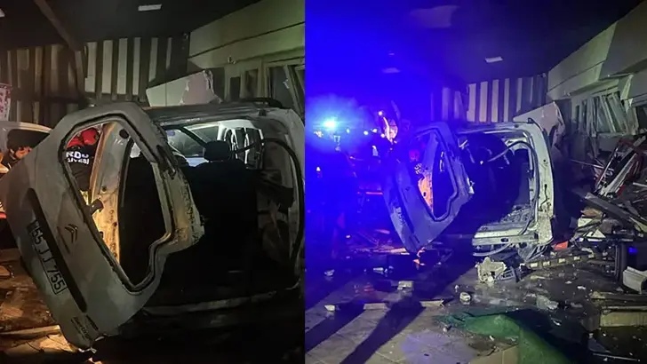 Ordu'da Otomobil İş Yerine Daldı: Biri Ağır 2 Yaralı