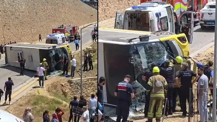 Bursa'da Faciadan Dönüldü: Çocuğa Çarpmamak İçin Manevra Yapan Halk Otobüsü Devrildi
