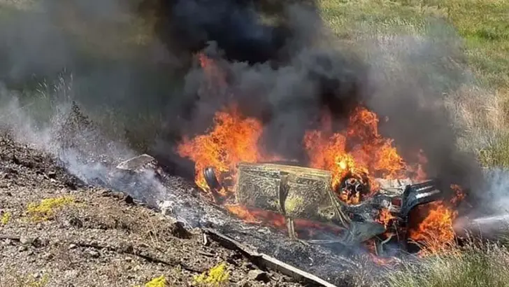 Kütahya'da Feci Kaza: Takla Atıp Alev Alan Otomobilde 5 Kişi Yaralandı