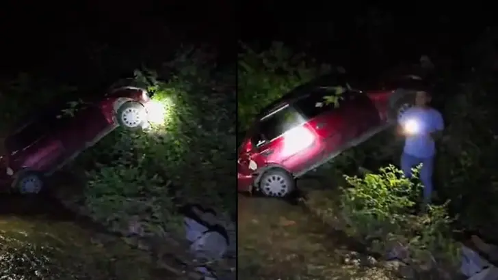 Osmaniye'de Otomobil Şarampole Devrildi: 2 Yaralı