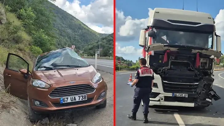 Zonguldak'ta Feci Kaza: TIR ile Çarpışan Otomobildeki Yaşlı Çift Hayatını Kaybetti
