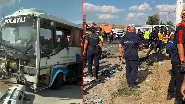 Ankara'da Feci Kaza: Midibüs ile Kamyon Çarpıştı, 2 Ölü 25 Yaralı