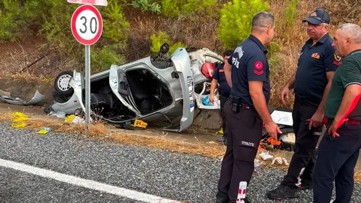 Aydın’da Feci Kaza: Kontrolden Çıkan Otomobil Takla Attı, 1 Ölü, 4 Yaralı