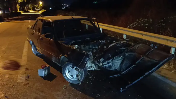Bursa'da Kontrolden Çıkan Otomobil Ağaca Çarptı: 1 Yaralı