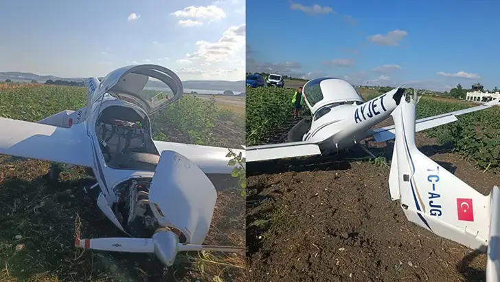 Çatalca'da Eğitim Uçağı Kaza Kırıma Uğradı: Öğrenci Pilot Yaralı
