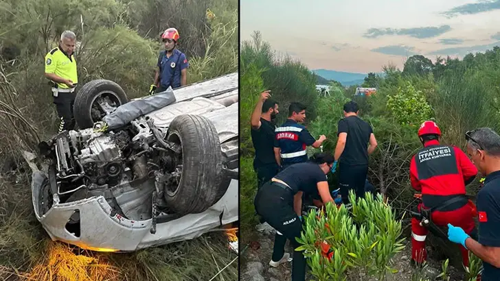 Muğla'da Acı Kaza: Şarampole Yuvarlanan Otomobilde 1 Kişi Hayatını Kaybetti, 3 Kişi Yaralandı