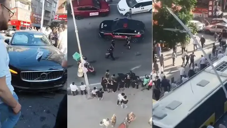 Sultangazi'de Filmleri Aratmayan Olay: Polisten Kaçan Motosikletli Kaza Trafiğine Takılınca Yakalandı
