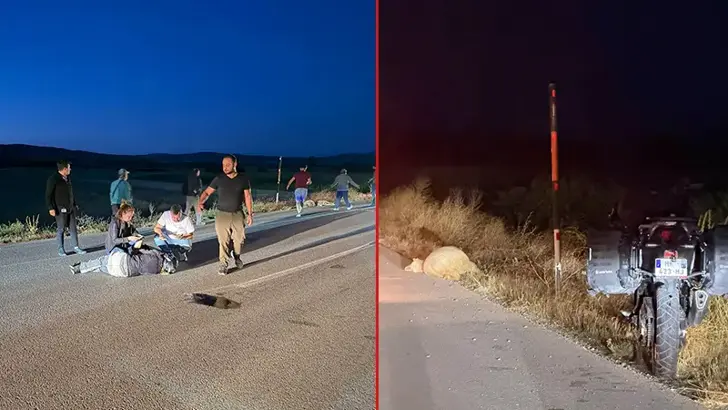 Burdur'da Talihsiz Kaza: Avrupa Turuna Çıkan Fransız Motosikletli Koyunlara Çarptı
